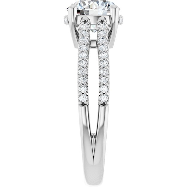 round-double-row-engagement-ring-mounting