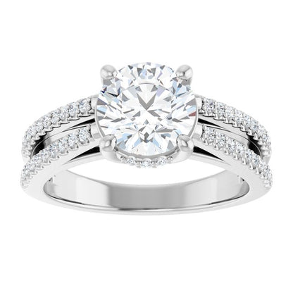 round-double-row-engagement-ring-mounting