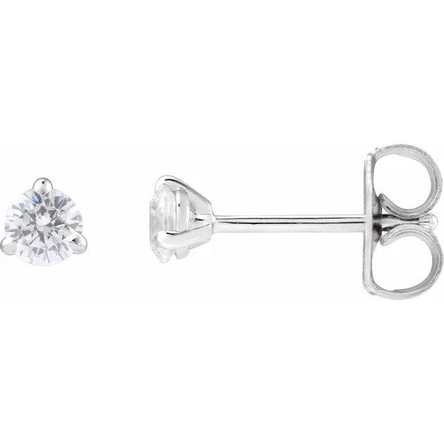 14k gold 1/3 lab-grown diamond cocktail-style stud earrings