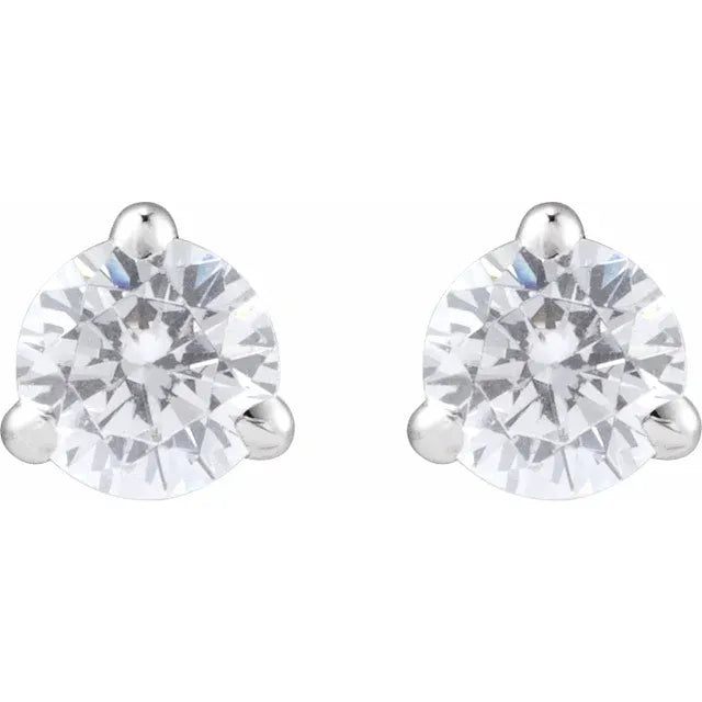 14k 1/4ctw lab-grown diamond cocktail-style stud earrings