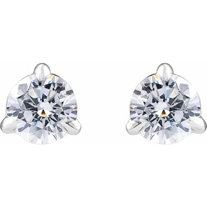 14K White 1/2ctw Lab-Grown Diamond Cocktail-Style Stud Earrings