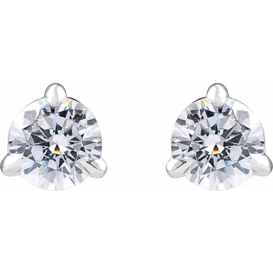 14K White 1/2ctw Lab-Grown Diamond Cocktail-Style Stud Earrings