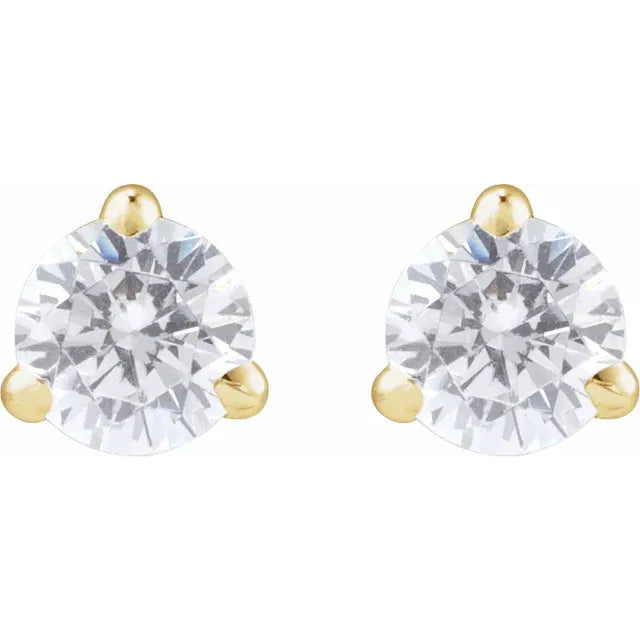 14k 1/4ctw lab-grown diamond cocktail-style stud earrings