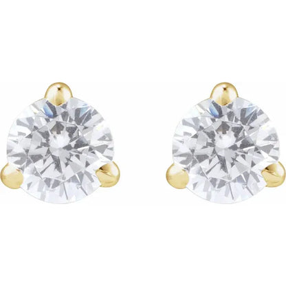 14K 1/4ctw Lab-Grown Diamond Cocktail-Style Stud Earrings