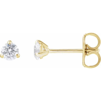 14K 1/4ctw Lab-Grown Diamond Cocktail-Style Stud Earrings