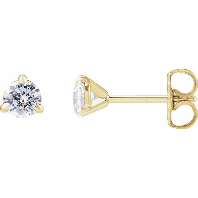 14k white 1/2ctw lab-grown diamond cocktail-style stud earrings