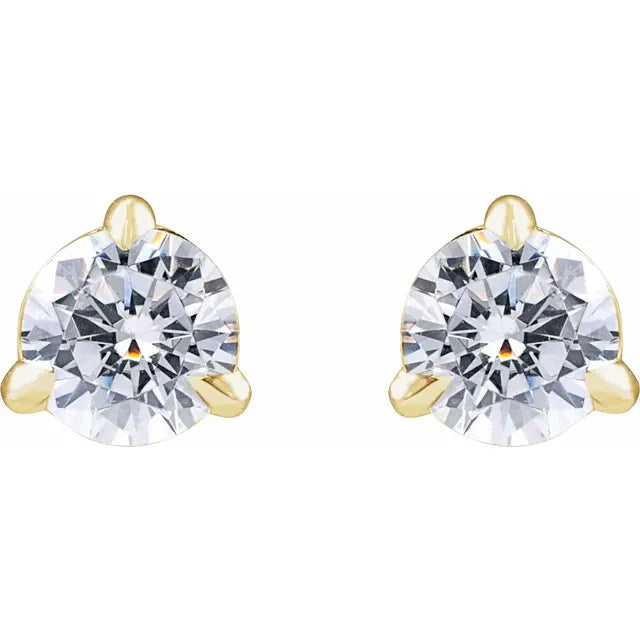 14k white 1/2ctw lab-grown diamond cocktail-style stud earrings