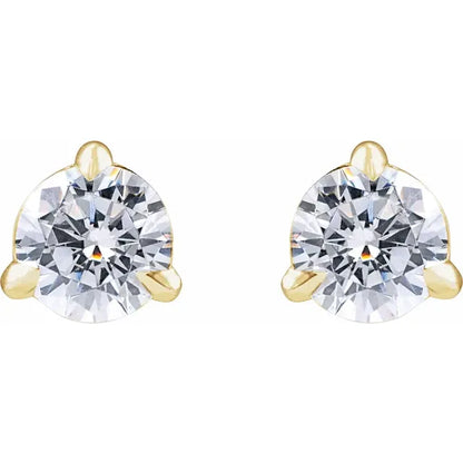 14K White 1/2ctw Lab-Grown Diamond Cocktail-Style Stud Earrings