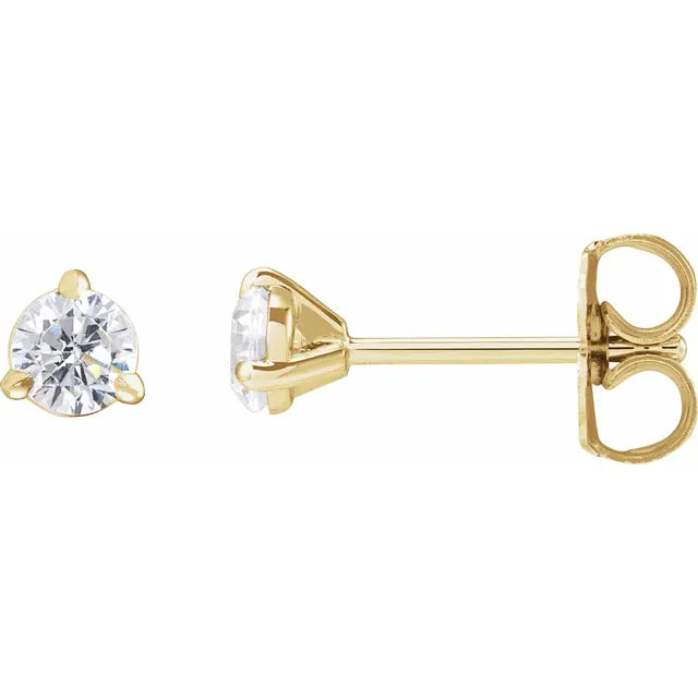 14k gold 1/3 lab-grown diamond cocktail-style stud earrings