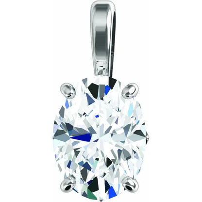 Oval Lab Grown Diamond Pendant