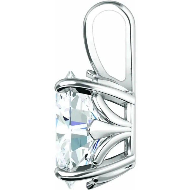 oval lab grown diamond pendant