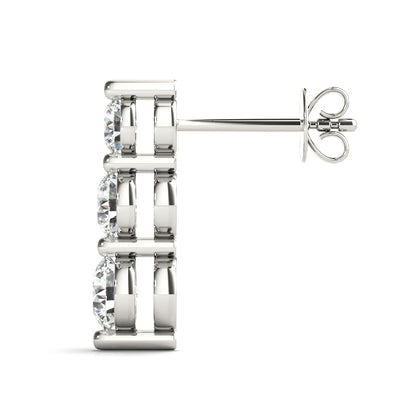 EARRINGS THREE STONE