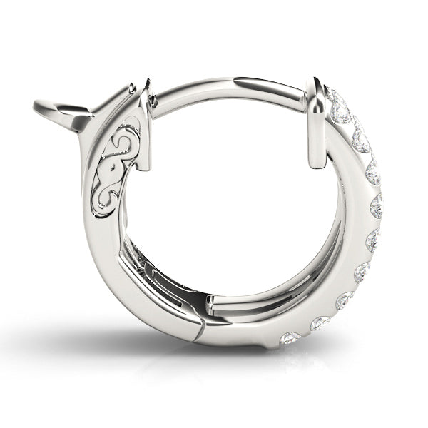 three row flat hoop earrings