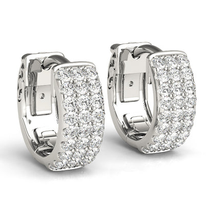 THREE ROW FLAT HOOP EARRINGS