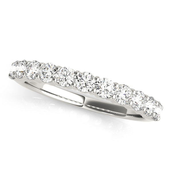 straight diamond wedding band