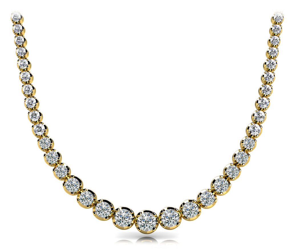 lgraduating necklace four prong