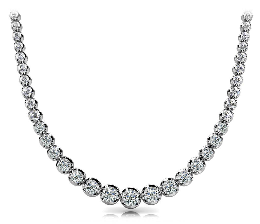 lgraduating necklace four prong
