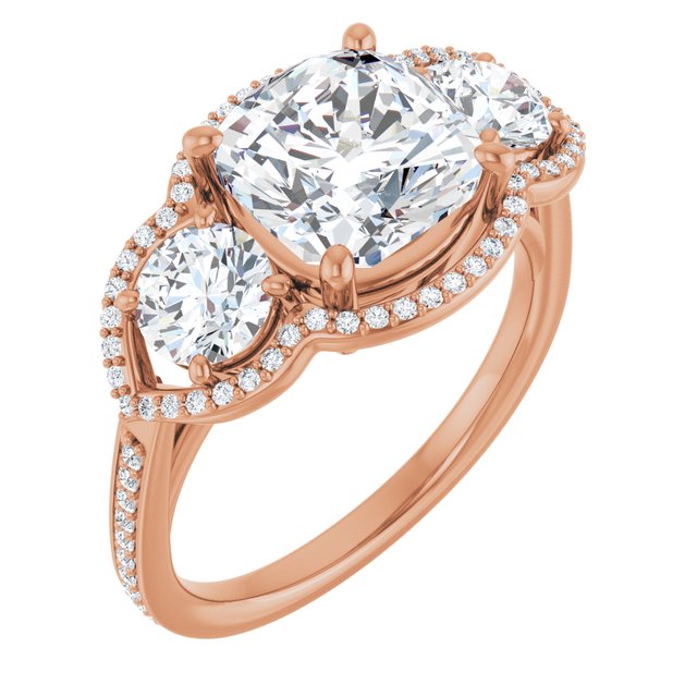 14k-rose-gold-cushion,18k-rose-gold-cushion