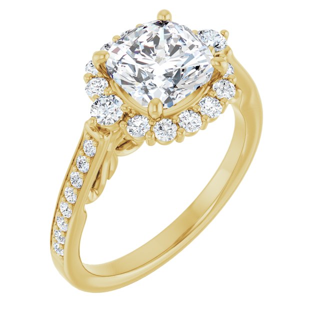 14k-yellow-gold-cushion,18k-yellow-gold-cushion