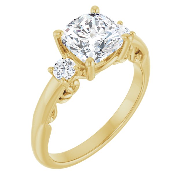 14k-yellow-gold-cushion,18k-yellow-gold-cushion