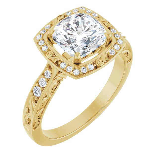 14k-yellow-gold-cushion,18k-yellow-gold-cushion