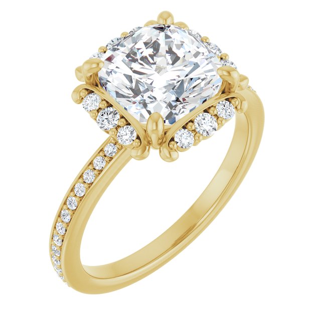 14k-yellow-gold-cushion,18k-yellow-gold-cushion