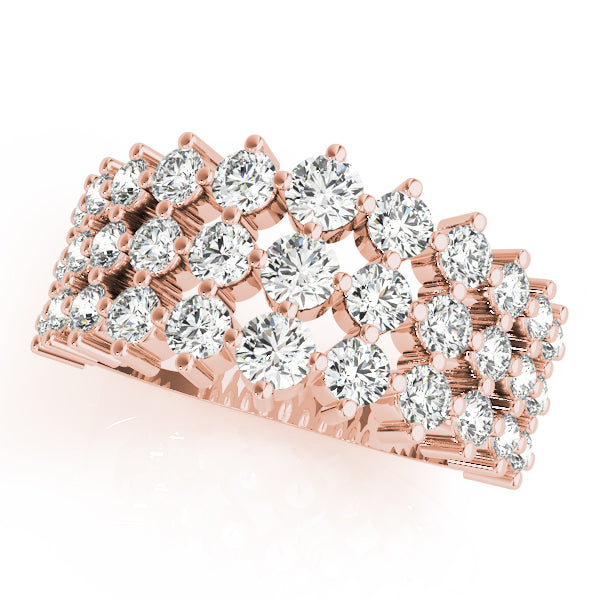 three row fashion ring