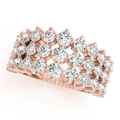 THREE ROW FASHION RING