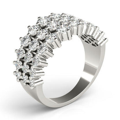 THREE ROW FASHION RING