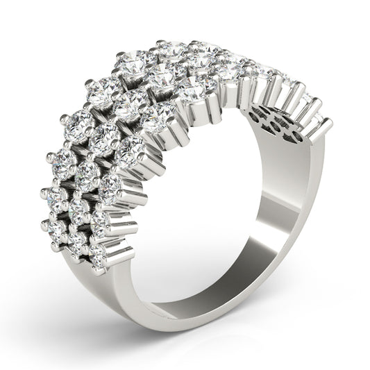 THREE ROW FASHION RING