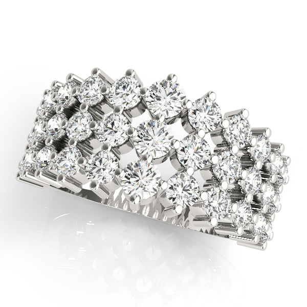 three row fashion ring