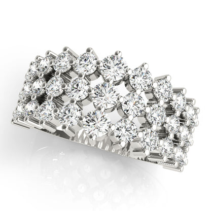 THREE ROW FASHION RING