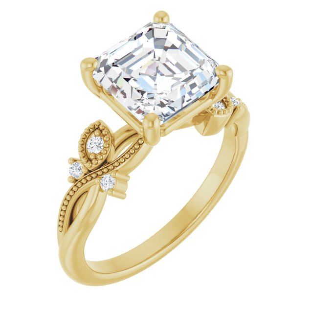 14k-yellow-gold-asscher,18k-yellow-gold-asscher