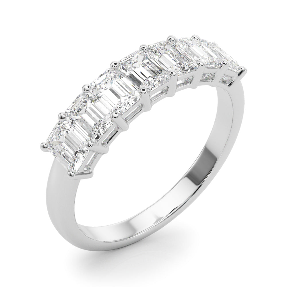 seven stone emerald band