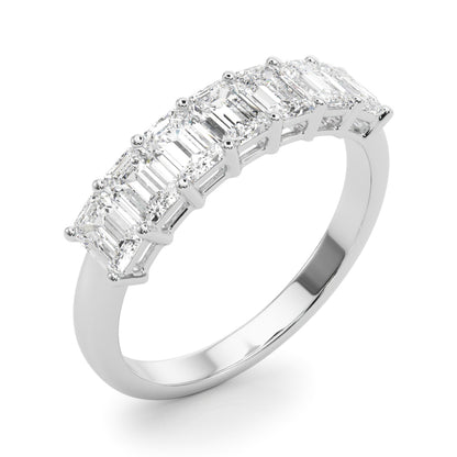 SEVEN STONE EMERALD BAND