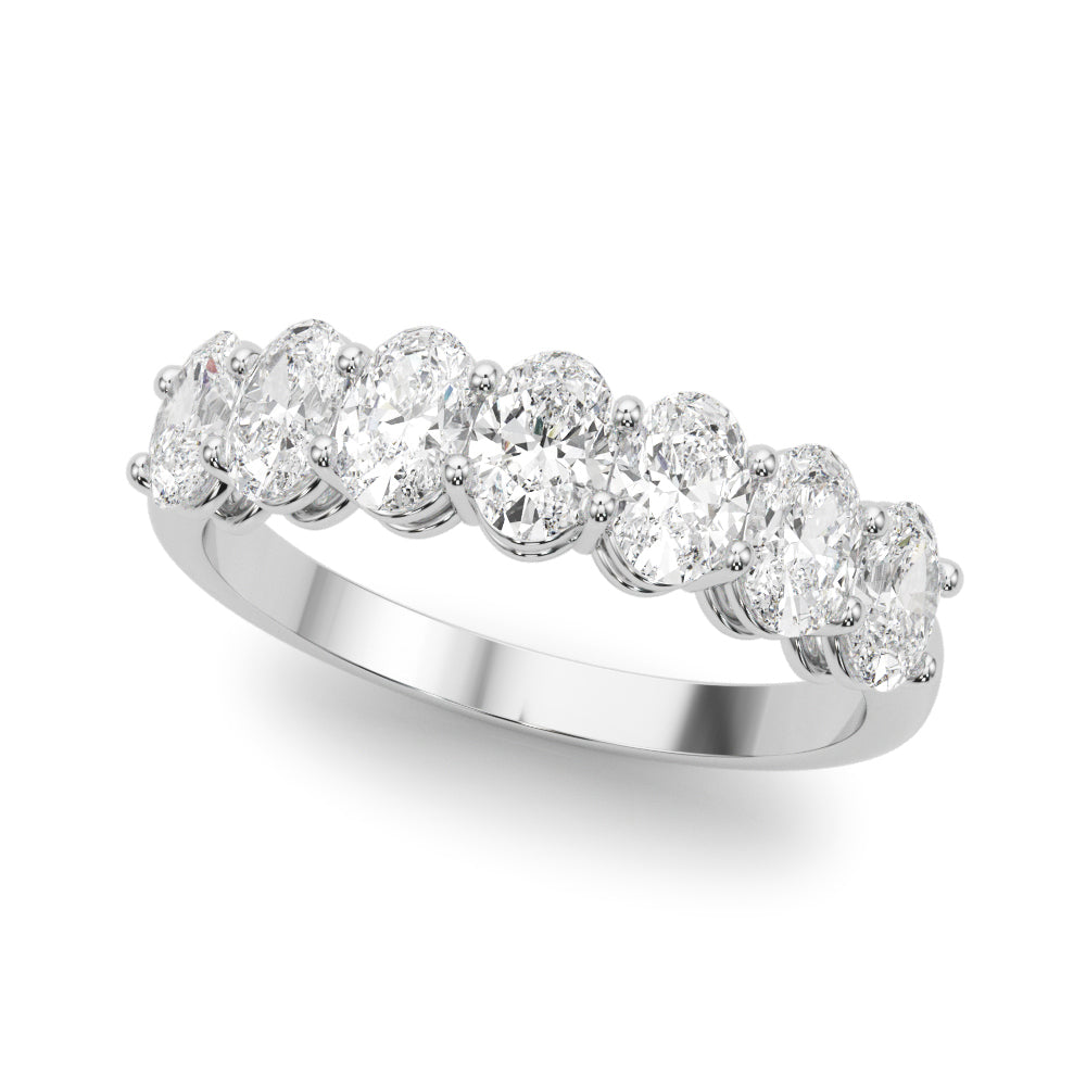 seven stone oval band