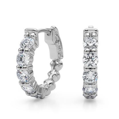 EARRINGS SINGLE ROW HOOP