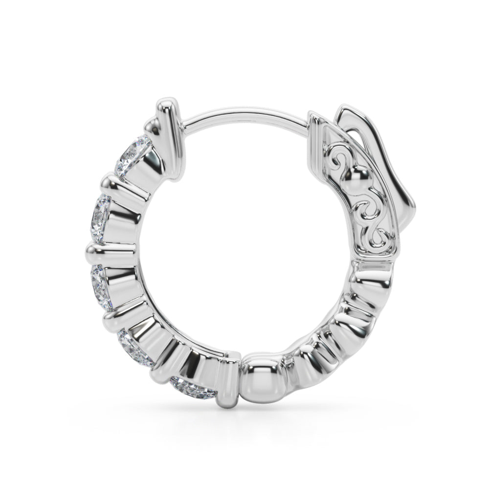 earrings single row hoop