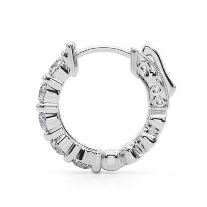 EARRINGS SINGLE ROW HOOP