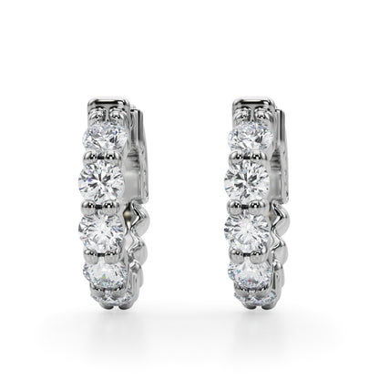 EARRINGS SINGLE ROW HOOP