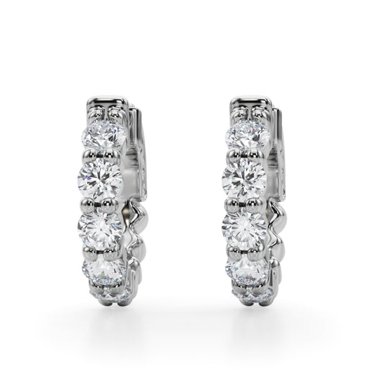 EARRINGS SINGLE ROW HOOP