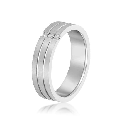 6MM HEAVY WT MENS BAND W/DIA