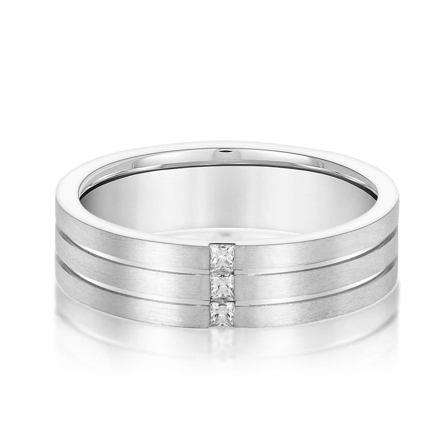 6mm heavy wt mens band w/dia