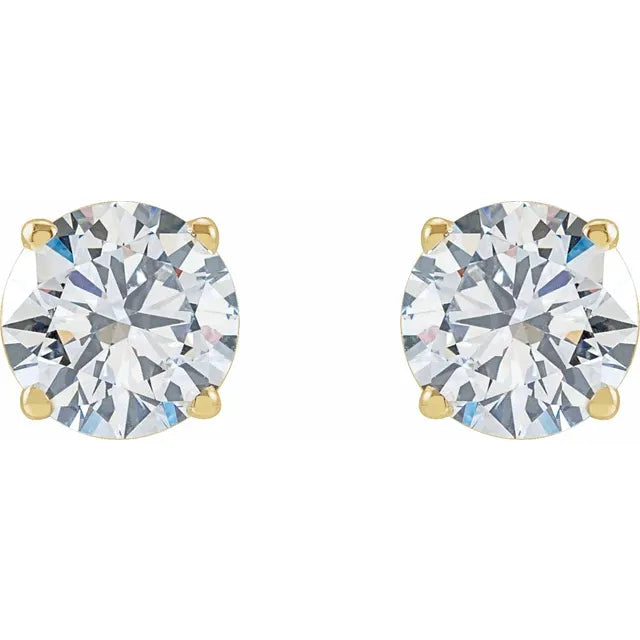 lab-grown diamond four prong stud earrings