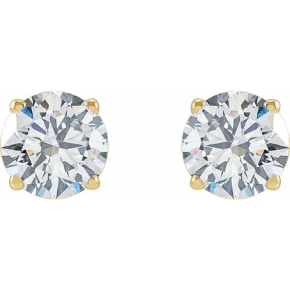 Lab-Grown Diamond Four Prong Stud Earrings